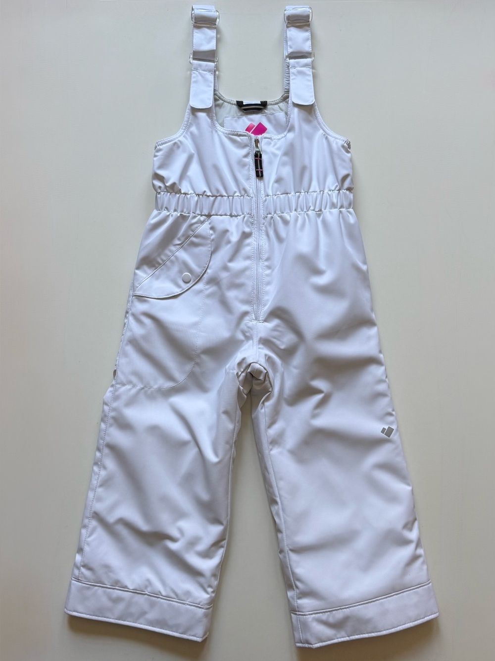 Obermeyer Girls Snoverall Insulated Bib Snow Pants - White - Size 4